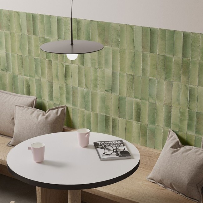 Stellar Giada Green 7.5x20cm Rectangular Gloss Porcelain Wall & Floor Tile