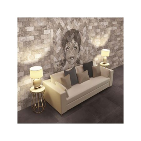 New York Soho Grey Brick Effect  10x20cm Rectangular Matt Porcelain Wall & Floor Tile