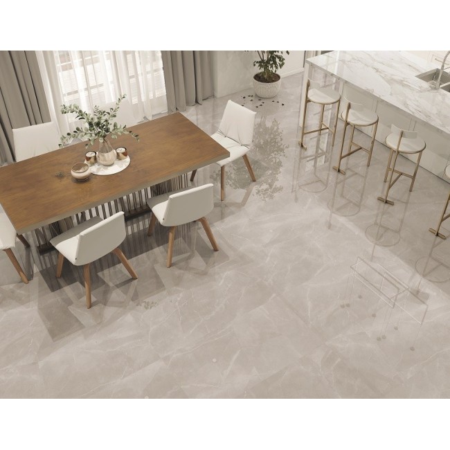Eternal Grey Perla 60x120cm Rectangular Polished Porcelain Wall & Floor Tile