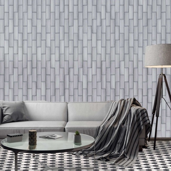 Babylon Light Grey Cenere 6.5x20cm Rectangular Gloss Porcelain Wall & Floor Tile