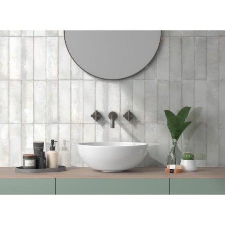 Camden Arctic 6.9x24cm Rectangular Gloss Ceramic Wall Tile