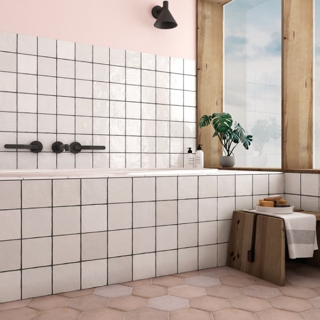 Equipe Le Midi White 6.5x20cm Rectangular Gloss Ceramic Wall Tile