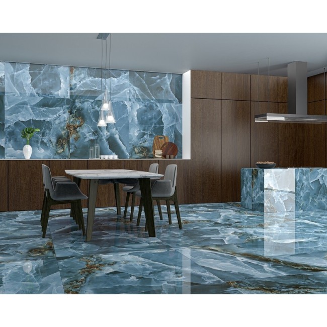 Trophy Onyx Marble Navy Blue 60x120 Rectangular Polished Wall & Floor Tile