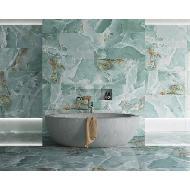 Trophy Onyx Marble Mint Green 60x120 Rectangular Polished Wall & Floor Tile