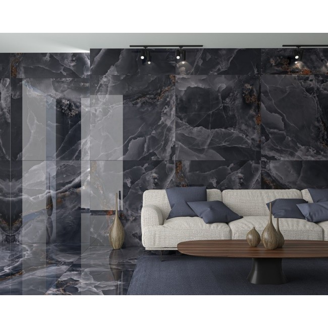 Iceland Onyx Marble Midnight Black...