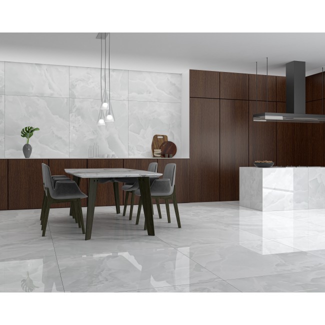 Trophy Onyx Marble White 60x120 Rectangular Polished Wall & Floor Tile
