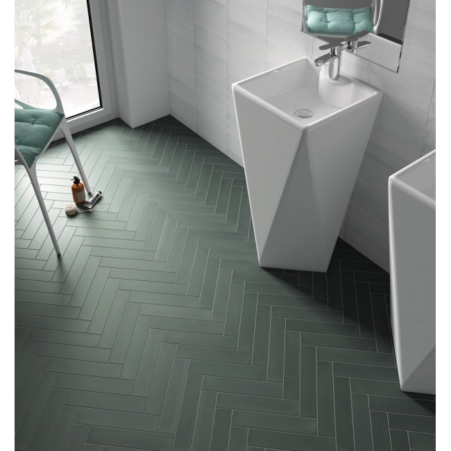 Deserti Pine Green 6x30 Rectangular Matt Porcelain Wall & Floor Tile