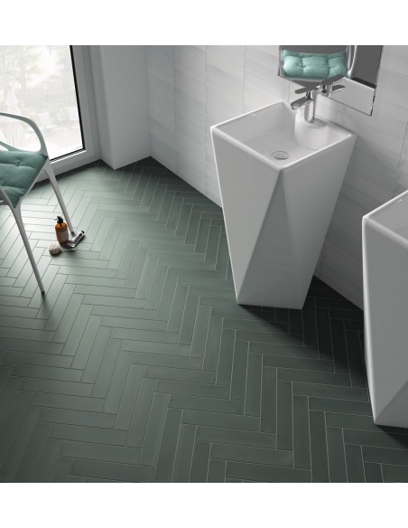 Deserti Pine Green 6x30 Rectangular Matt Porcelain Wall & Floor Tile