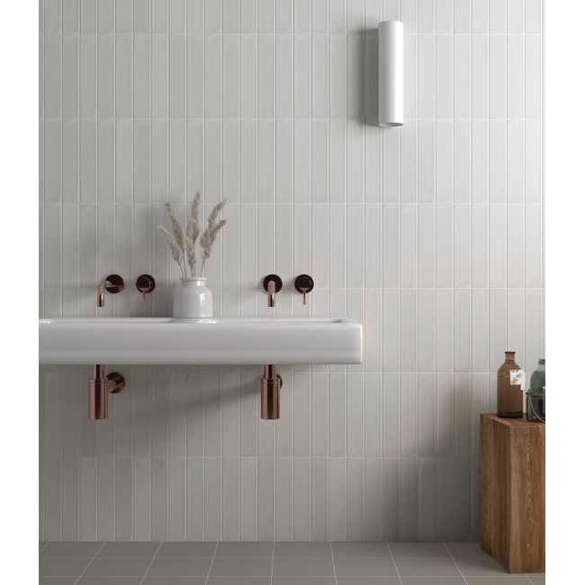 Deserti Snow White  6x30 Rectangular Matt Porcelain Wall & Floor Tile