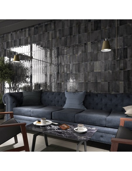 Hanoi Blue Night 5.1x16.1 Rectangular Gloss Ceramic Wall Tile