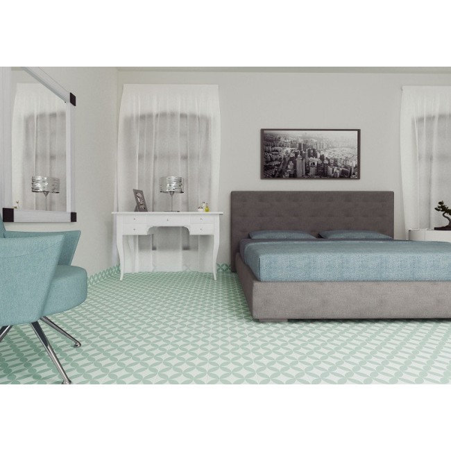 Windsor Green 22.5x22.5cm Square Matt Anti-Slip Patterned Wall & Floor Tile