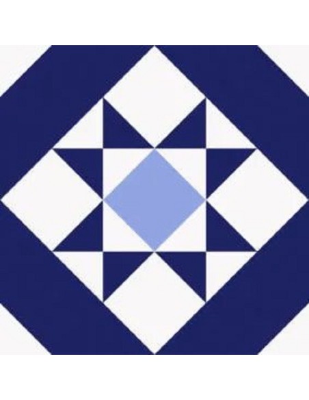 Design Blue 22 Square Matt Anti Slip Patterned Wall & Floor Tile