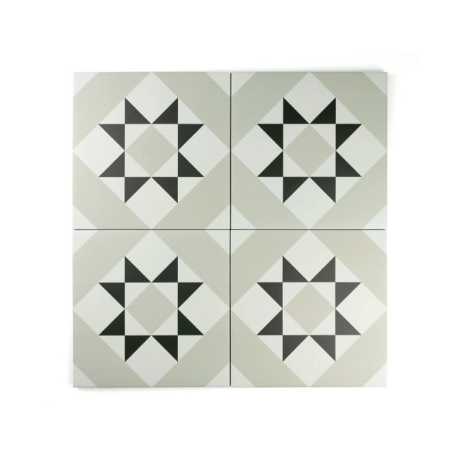 Design Grey 20 Square Matt Anti Slip Patterned Wall & Floor Tile