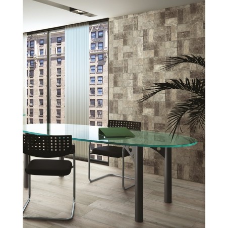 New York Wall Street Grey Brick Effect 10x20cm Rectangular Matt Porcelain Wall & Floor Tile
