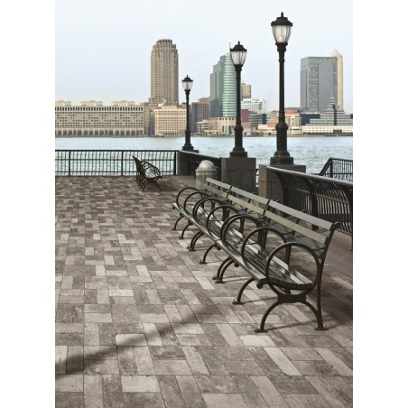 New York Wall Street Grey Brick Effect 10x20cm Rectangular Matt Porcelain Wall & Floor Tile