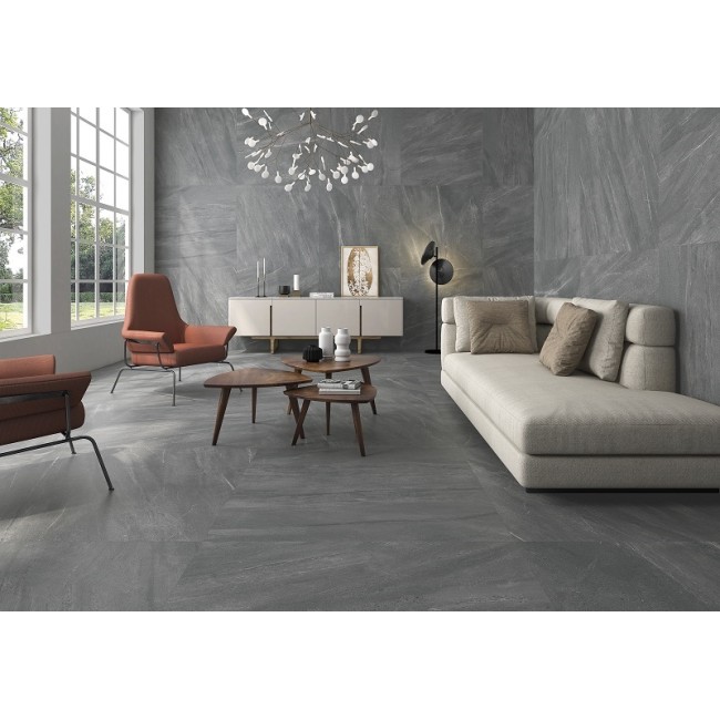 Pietra Grey 30x60cm Matt Rectangular Porcelain Wall & Floor Tile