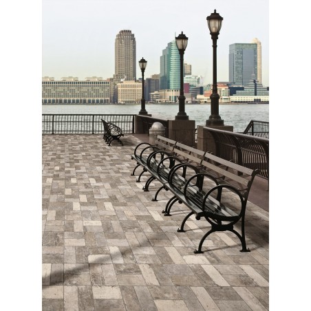 New York Soho Grey Brick Effect  10x20cm Rectangular Matt Porcelain Wall & Floor Tile