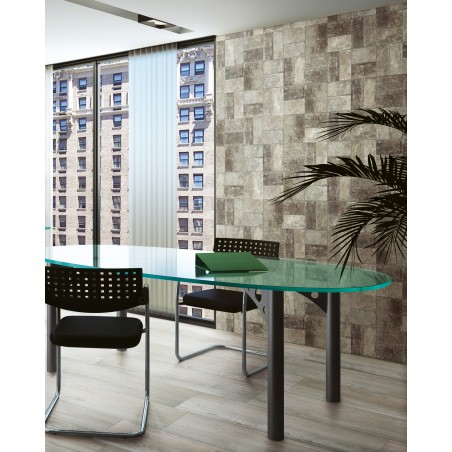 New York Wall Street Grey Brick Effect 10x20cm Rectangular Matt Porcelain Wall & Floor Tile