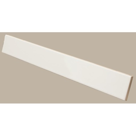 Oasis Snow White 5x40 Rectangular Gloss Ceramic Wall Tile.