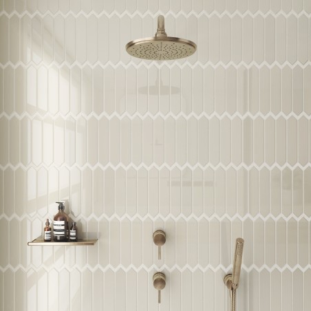 Dart Gardenia Cream 5x25 Gloss Ceramic Wall Tile