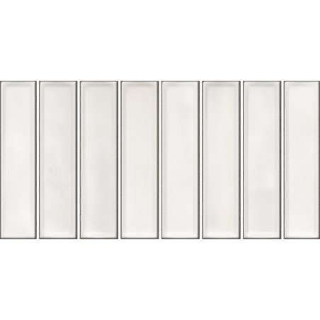 Alba White 15x30cm Gloss Rectangular Ceramic 'Kit Kat' Wall Tile