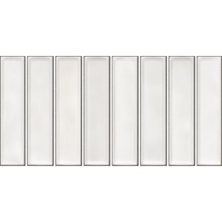 Alba White 15x30cm Gloss Rectangular Ceramic 'Kit Kat' Wall Tile