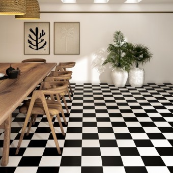 Chequer Mix Black & White...