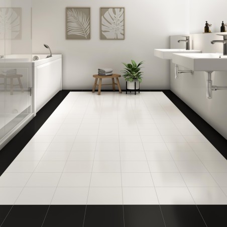 Chequer Mix Black & White Mix 20x20cm Anti-Slip Floor Tile