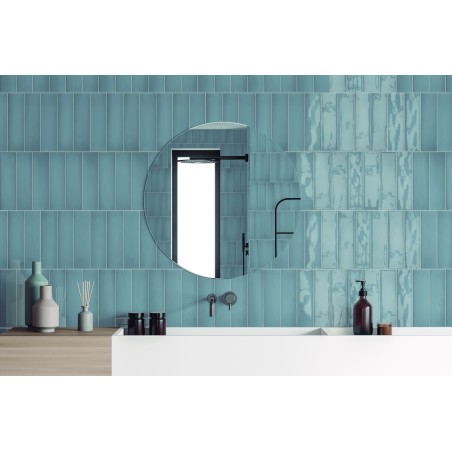 Borrello Light Blue 7.5x30 Rectangular Gloss Ceramic Wall Tile