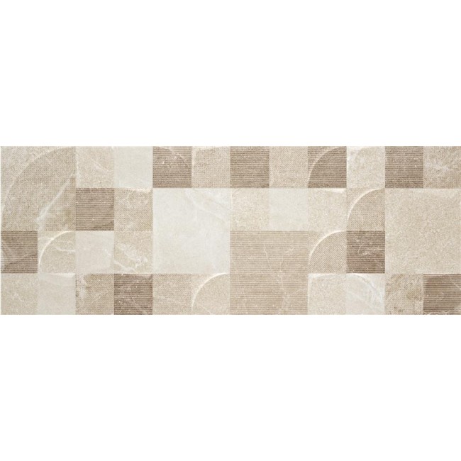 Boden Beige Decor 33.3x90cm Rectangular Gloss Ceramic Wall Tile