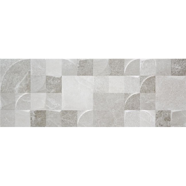 Boden White Decor 33.3x90cm Rectangular Matt Ceramic Wall Tile