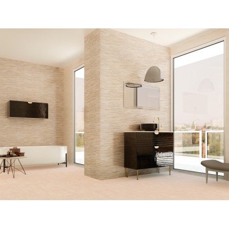 Kintay Beige Decor 20x60cm Rectangular Matt Ceramic Wall Tile Split Faced Decor Tile