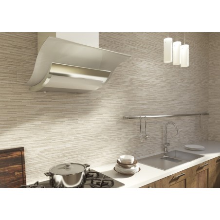 Kintay Beige Decor 20x60cm Rectangular Matt Ceramic Wall Tile Split Faced Decor Tile