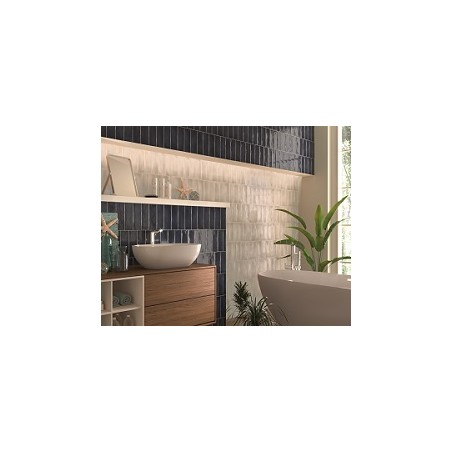Verona Blue Navy 7.5x23cm Rectangular Gloss Ceramic Wall Tile