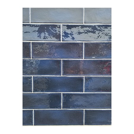 Verona Blue Navy 7.5x23cm Rectangular Gloss Ceramic Wall Tile